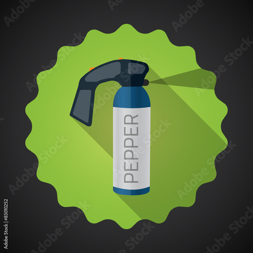 Police Pepper Spray Flat icon vector background