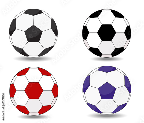 soccer ball on white background eps10 illustration