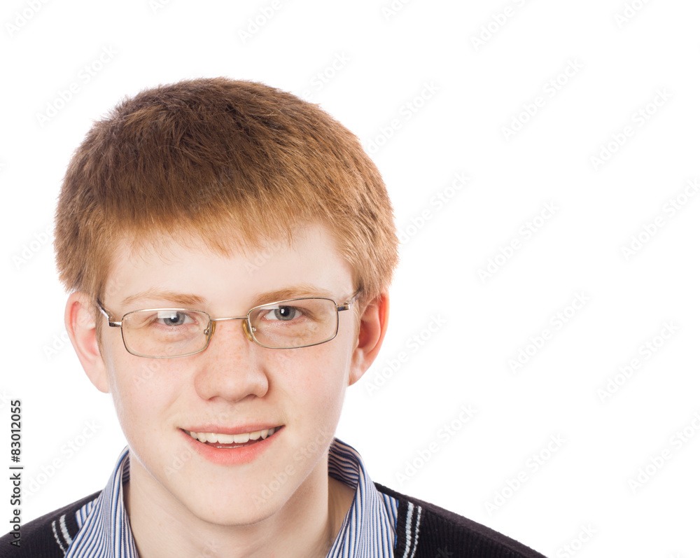 Student in glasses isolated on white Student in glasses isolated on white