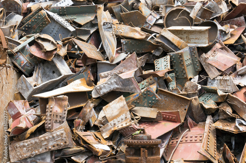 Wallpaper Mural 環境系素材　スクラップ　金属リサイクル資源　建築廃材　鉄骨　アップ Torontodigital.ca