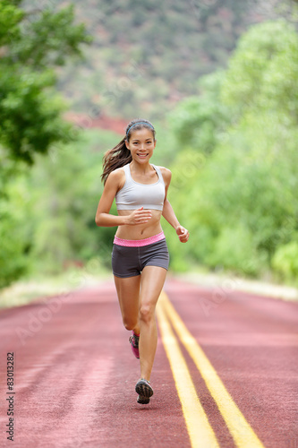 Runner woman running training living healthy life