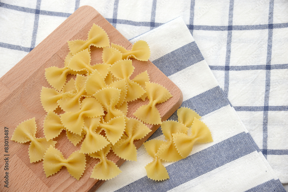Closeup of uncooked italian pasta Closeup of uncooked italian pasta