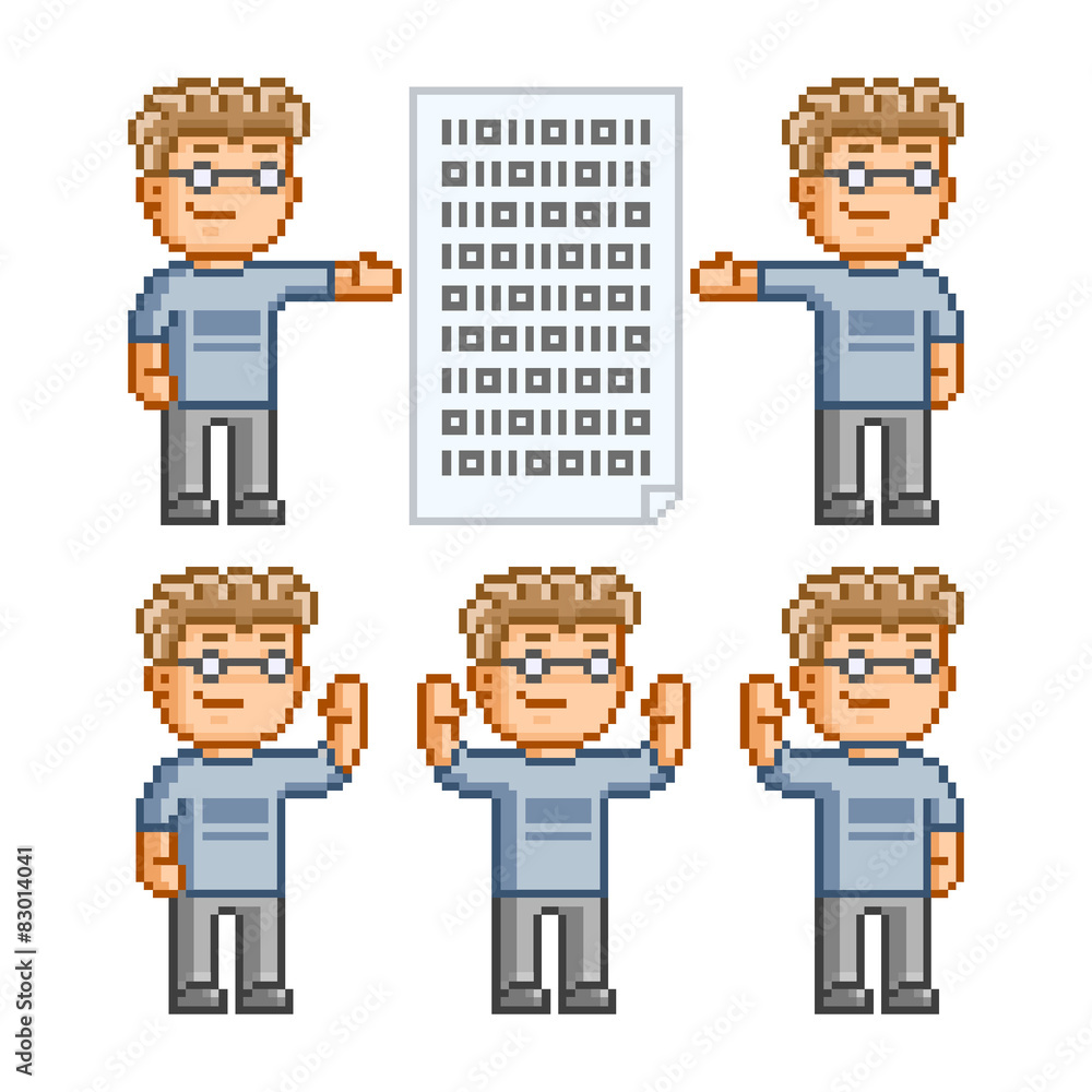 Pixel art collection of programmers Pixel art collection of programmers