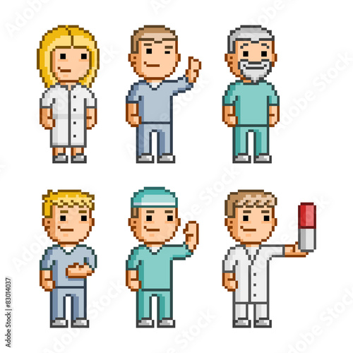 Pixel art collection doctors