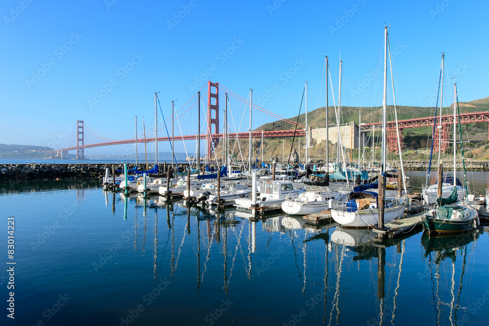 Port at Golden gate bridge, San Francisco