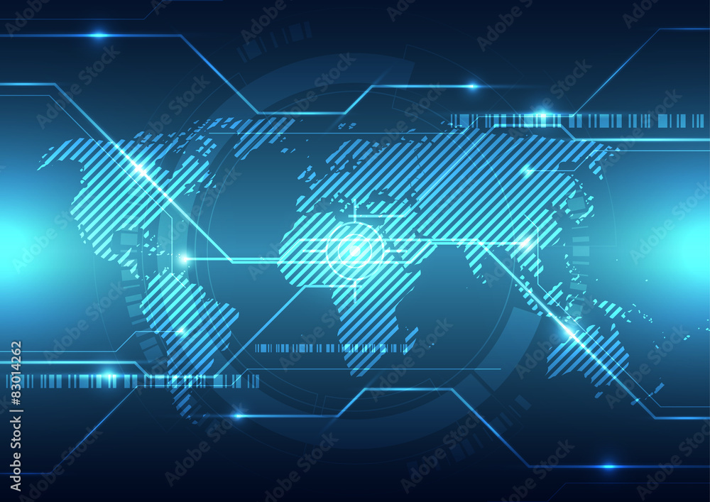 vector digital global technology concept, abstract background vector digital global technology concept, abstract background