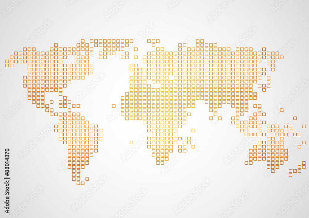 vector world map pixel background illustration