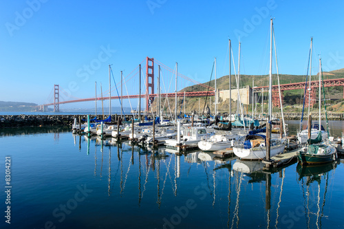 Port at Golden gate bridge, San Francisco © det-anan sunonethong