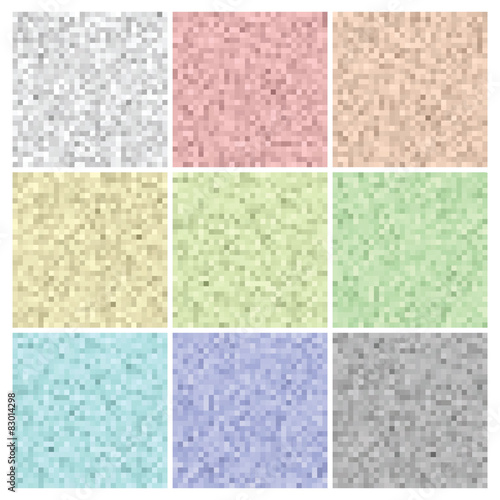 Pixel set colorful textures and backgrounds