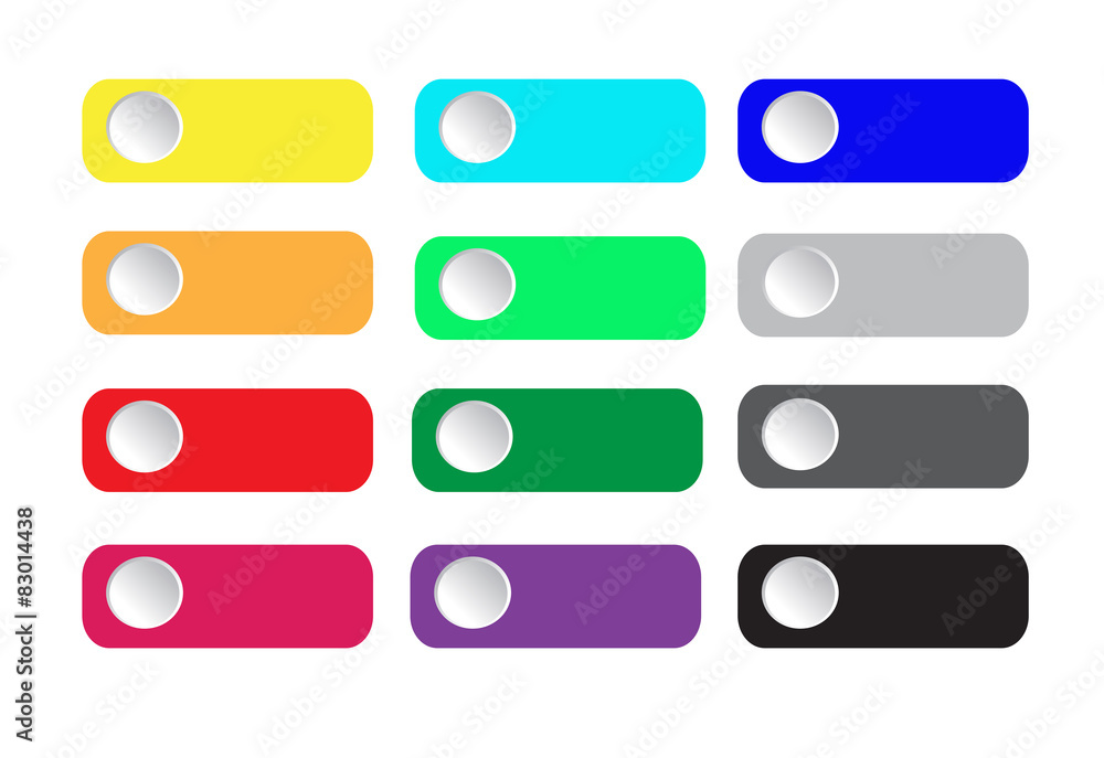 Numbers set buttons / numbers set vector illustration in color Numbers set buttons / numbers set vector illustration in color
