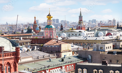 Moscow city skyline with Kremlin