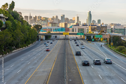 Moving traffic on highway © srongkrod