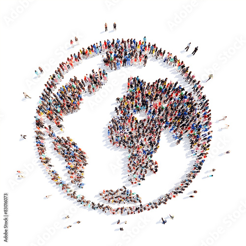 people in the form of planet earth.