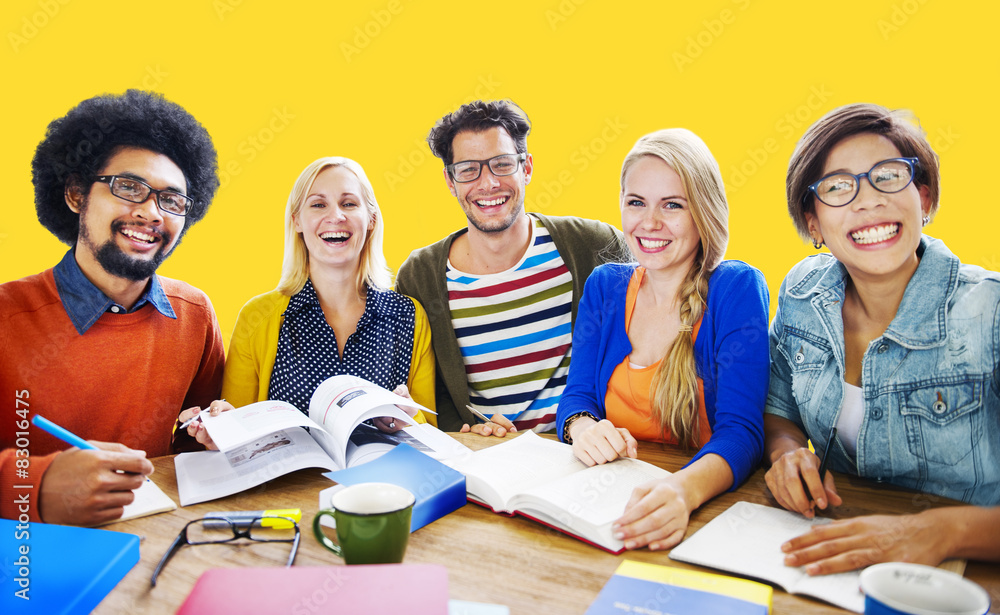 Teamwork Casual Cheerful Brainstorming Learning Concept Teamwork Casual Cheerful Brainstorming Learning Concept