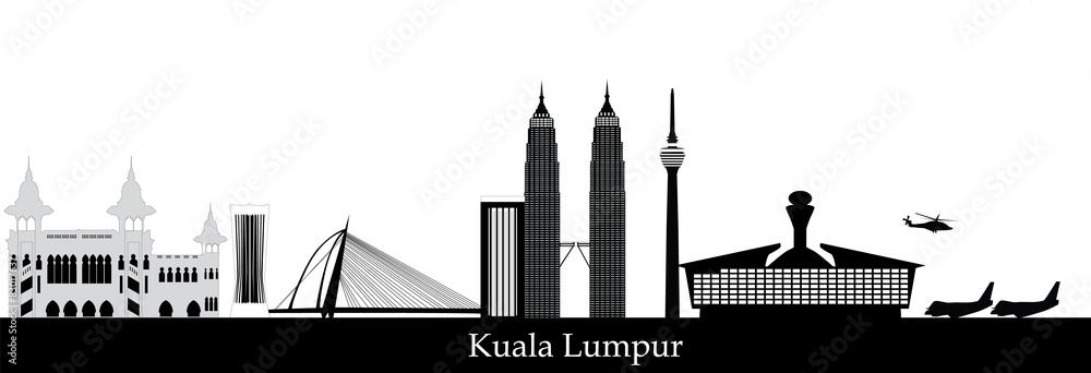 kuala lumpur city skyline malaysia