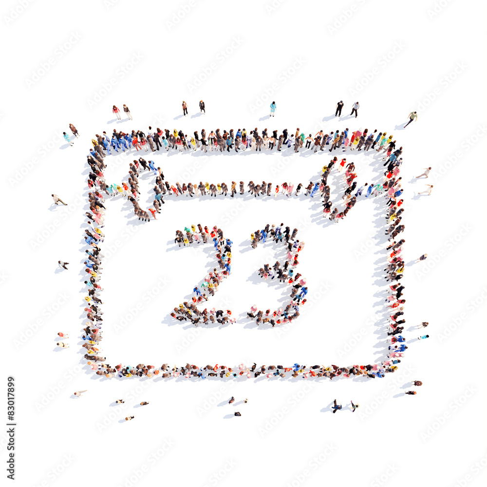 people in the shape of a calendar. people in the shape of a calendar.