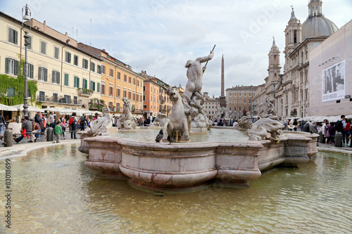 The Fountain of Neptune in Rome