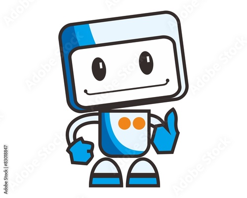 cute robot mascot