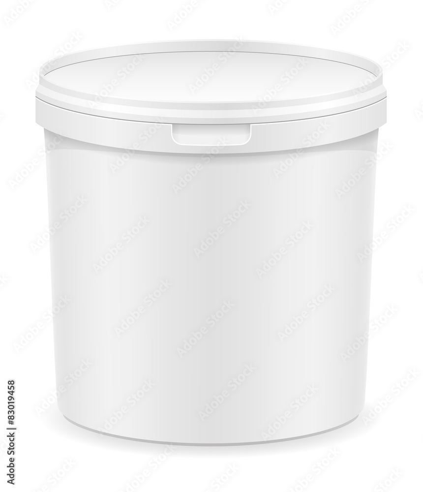white plastic container for ice cream or dessert vector illustra white plastic container for ice cream or dessert vector illustra