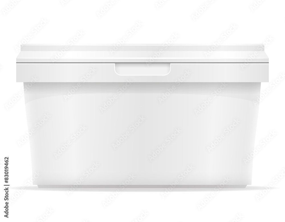white plastic container for ice cream or dessert vector illustra white plastic container for ice cream or dessert vector illustra
