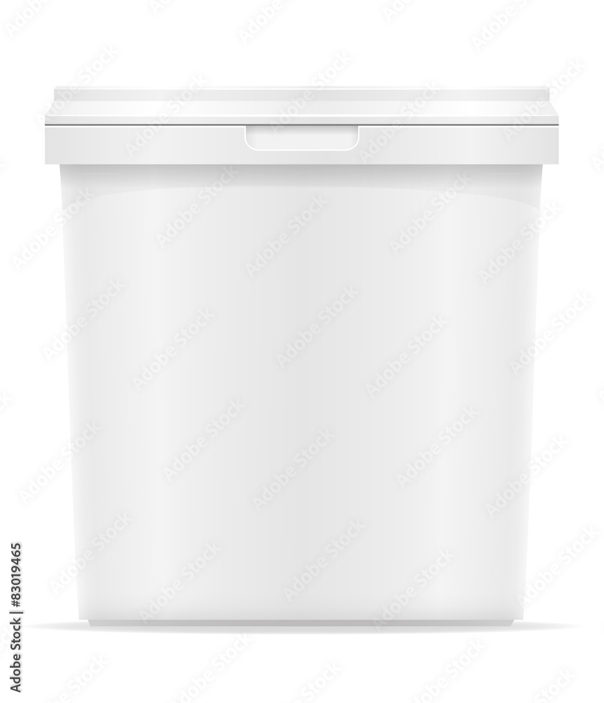 white plastic container for ice cream or dessert vector illustra white plastic container for ice cream or dessert vector illustra