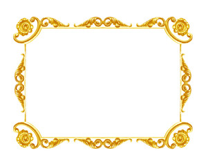 Ornament elements, vintage gold frame floral designs