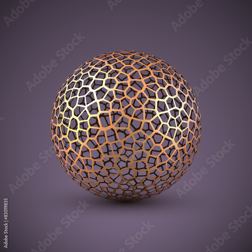 Abstract vector wireframe sphere