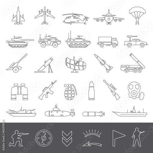 Line Icons - Military