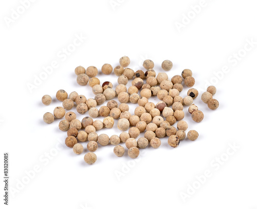 Peppercorn on white background
