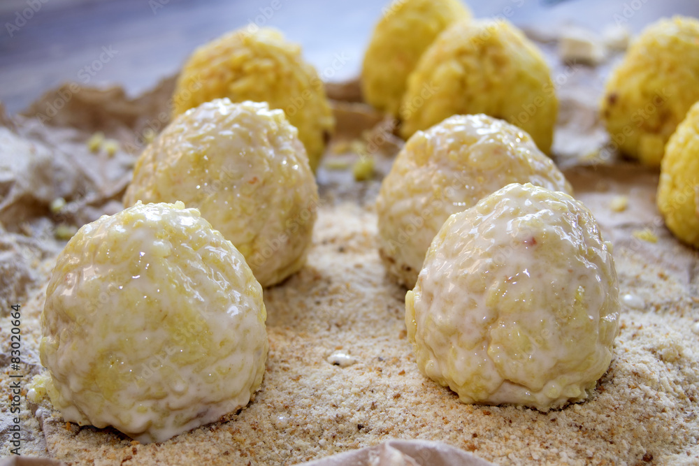 preparation of sicilian arancine preparation of sicilian arancine