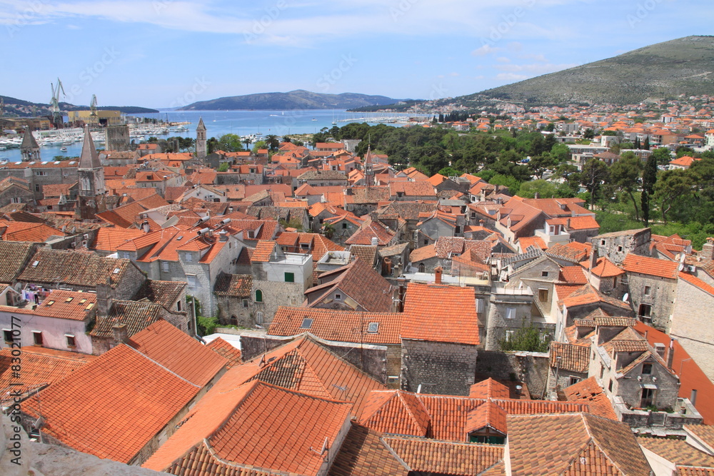 Obraz premium Vue aérienne de Trogir, Croatie