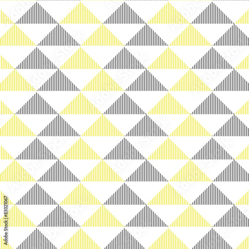 Vintage triangle geometric pattern yellow