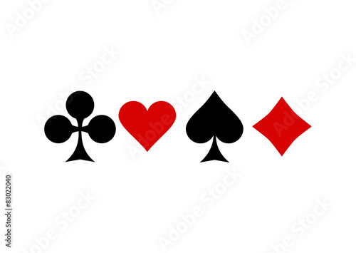 Suits Symbols of Playing Cards.
Vector Illustration