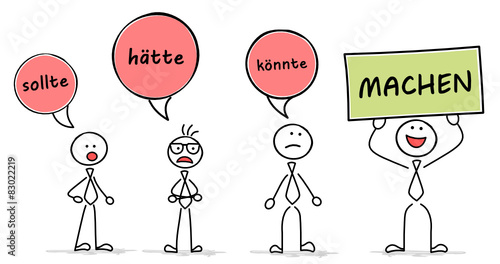Strichmännchen Team Motivation