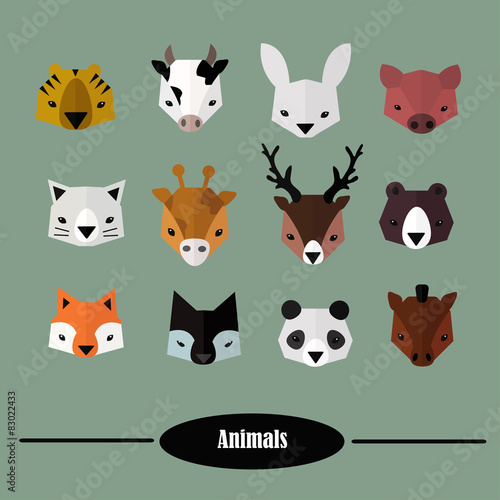 Animals avatars set