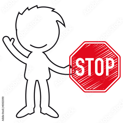 Short People Scribble - stopsign photo