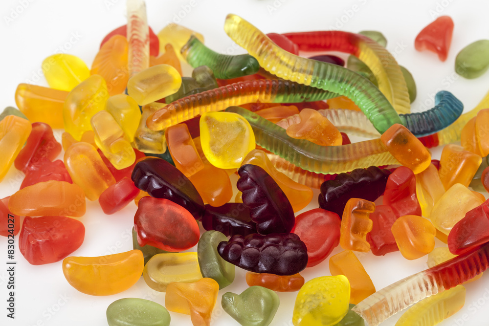 colorful jelly candies as a background