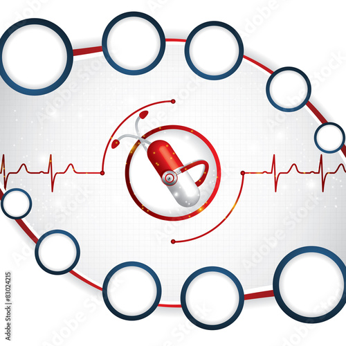 Abstract medical cardiology ekg background