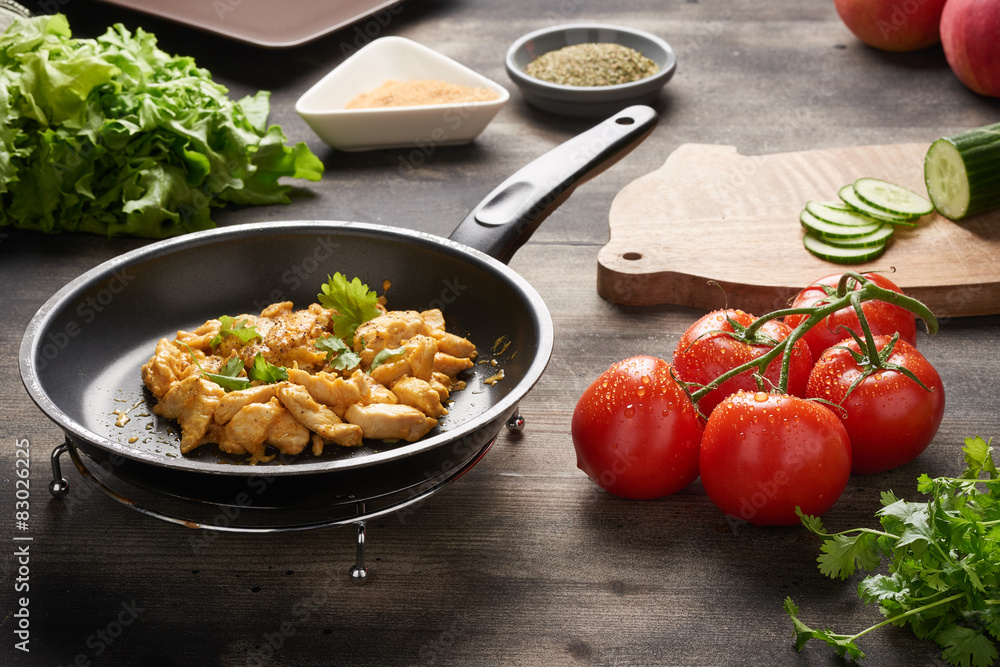 Cooking healthy chicken salad