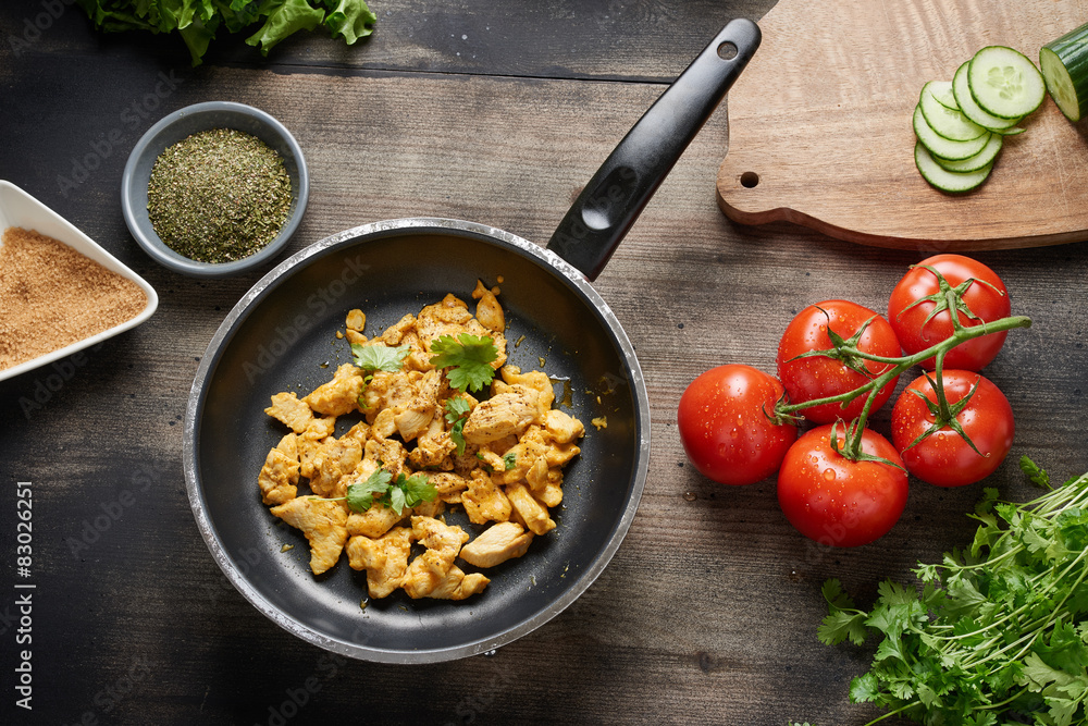 Cooking healthy chicken salad