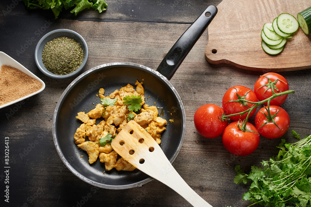 Cooking healthy chicken salad