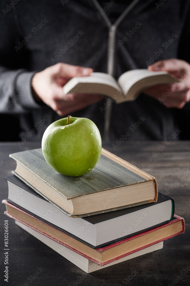 Man reading book
