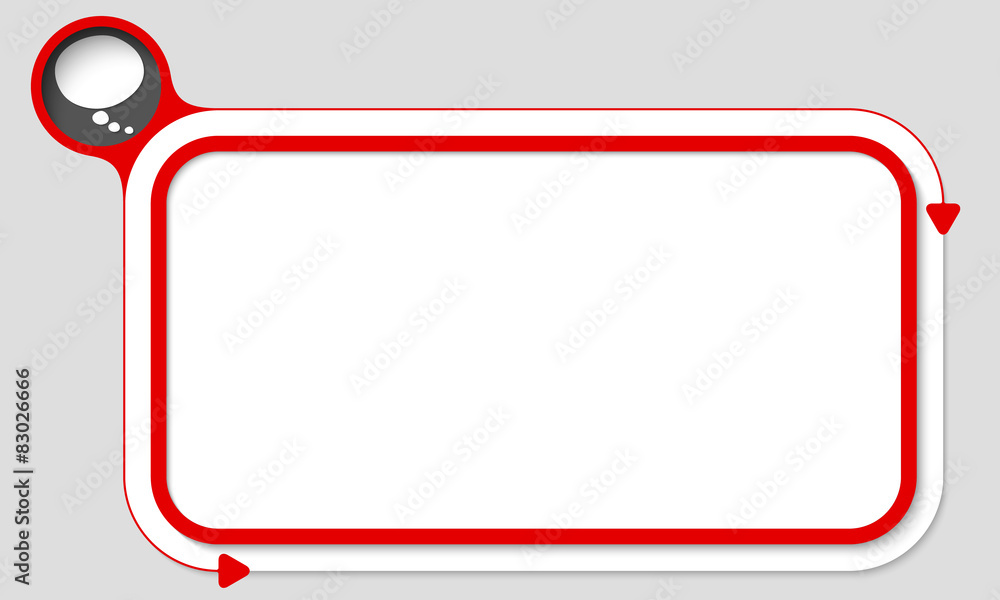 Red box for your text and speech bubble Red box for your text and speech bubble