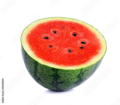 Half watermelon isolated on a white background