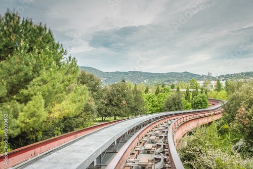 subway tracks between nature in Perugia, Umbria