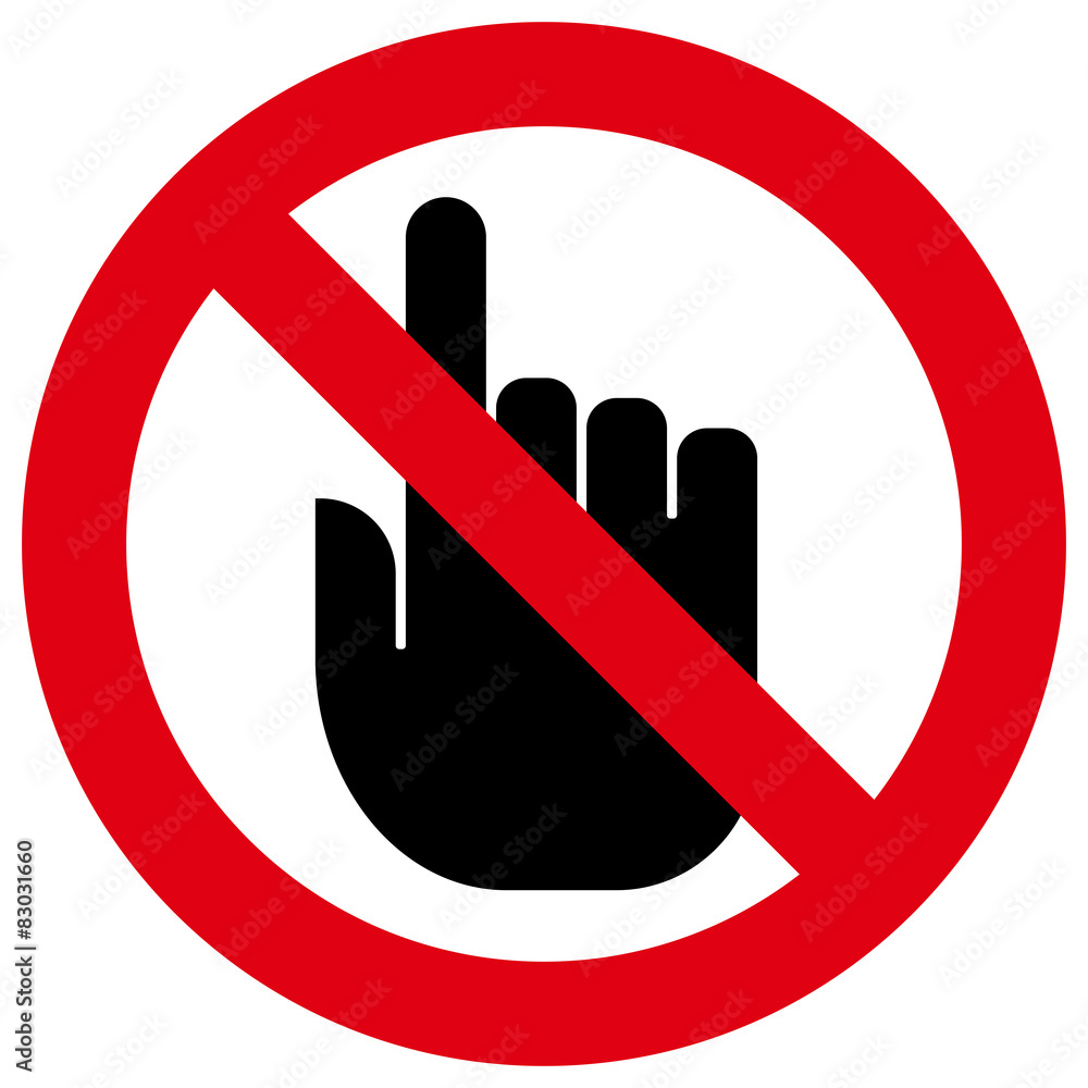 Do not touch icon Do not touch icon