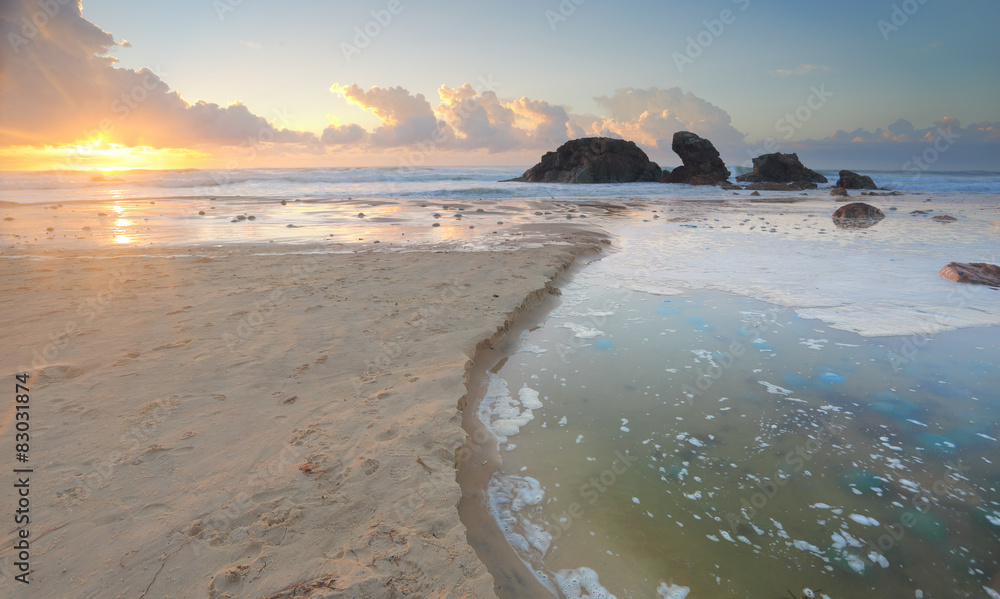 Naklejka premium Morning light at Lighthouse Beach Port Macquarie