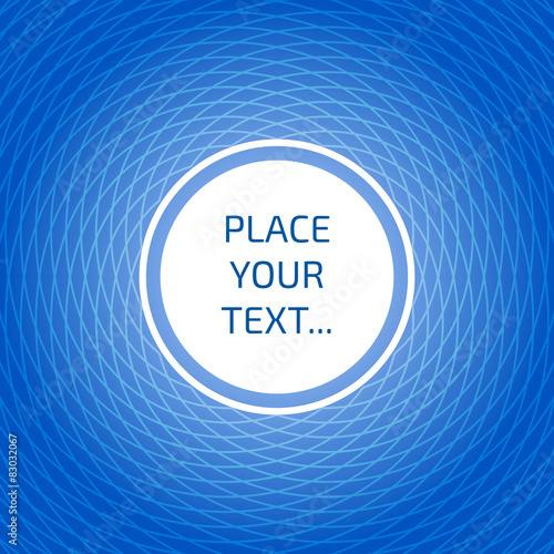 Blue abstract background with circle and lines