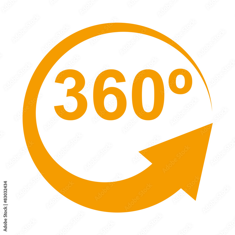 © teracreonte - Icono aislado 360º naranja © teracreonte - Icono aislado 360º naranja