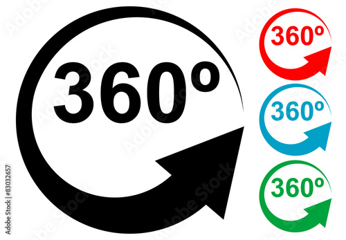Pictograma 360º en varios colores